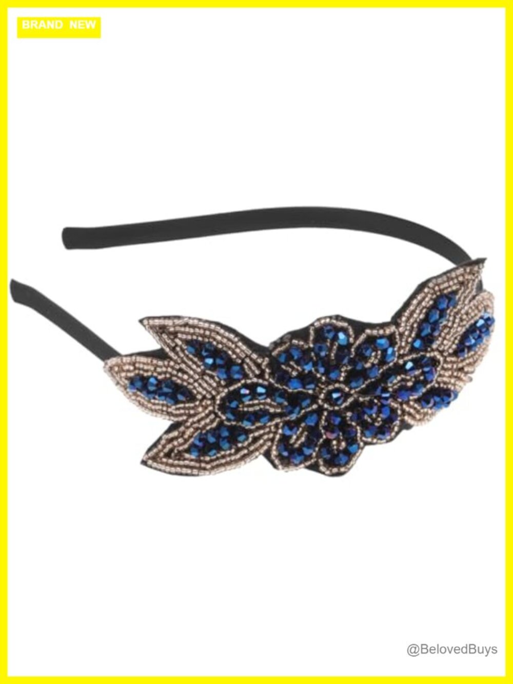 Vintage Beaded Flapper Headpiece Rhinestone 1920s Headband